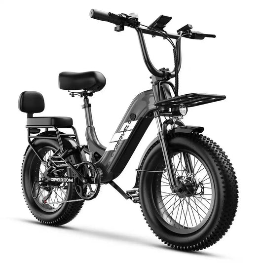 1500W Step-Through Electric Bike with Removable Battery - 80 Mile Range 30MPH Fat Tire E-Bike - wEbike