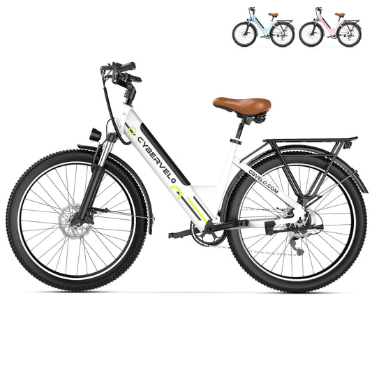 1000W Step-Through Electric Bike with Removable Battery - 80 Mile Range 28MPH City E-Bike - wEbike