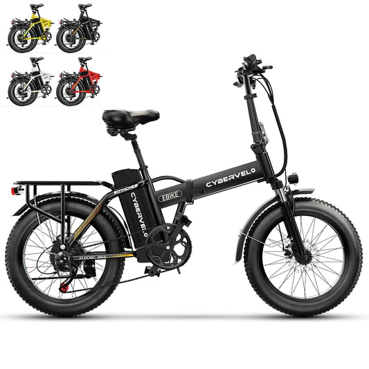 1000W Folding Electric Bike with Removable Battery - 80 Mile Range 28MPH Fat Tire E-Bike - wEbike