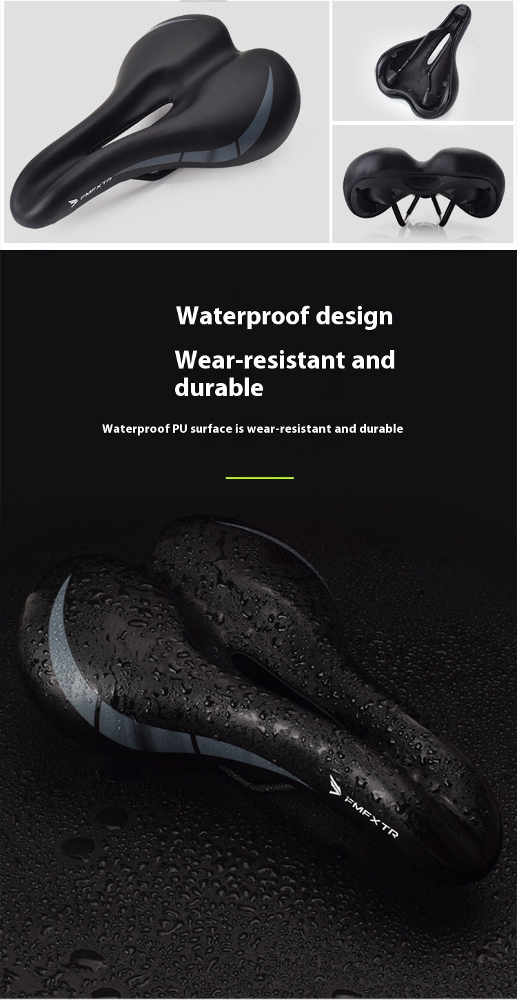 Bike Saddle Seat Cushion – Universal, Breathable PU Leather Memory Foam - wEbike