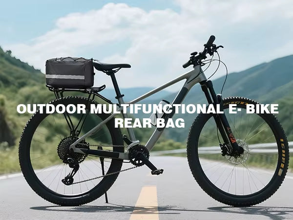 15L Waterproof Bike Rack Bag - PU Leather Rear Carrier with Reflective Straps for Commuting - wEbike