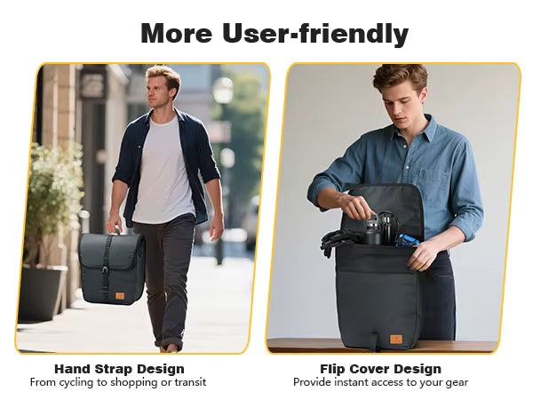 20L Waterproof Bike Rack Bag - Large Capacity Bicycle Pannier for Commuting and Touring - wEbike