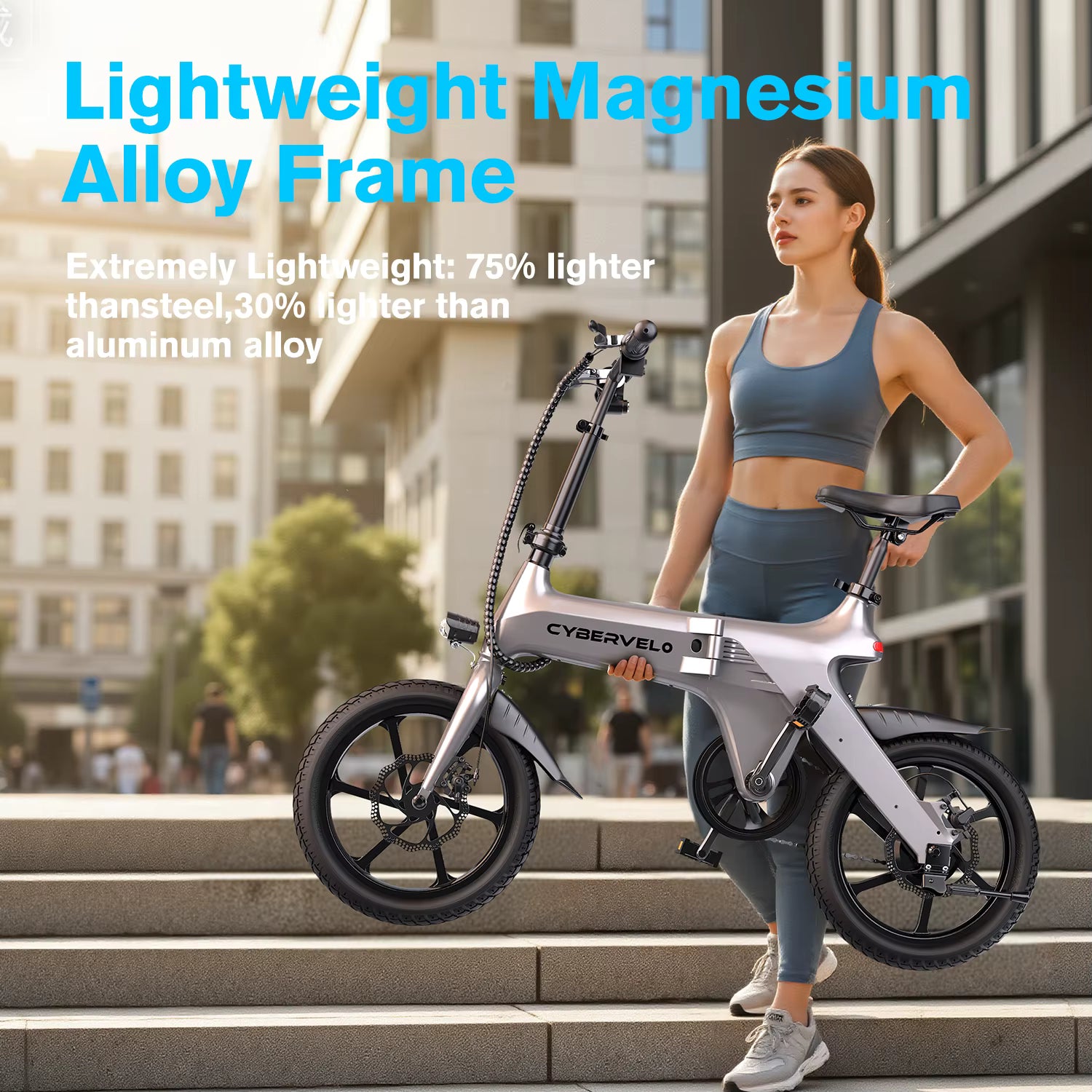 500W Folding Electric Bike for Adults - Lightweight 20MPH City E-Bike with 30 Mile Range - wEbike