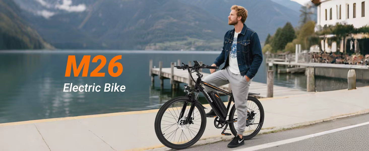 1000W Lightweight Electric Mountain Bike - 50 Mile Range 30MPH 26" E-Bike for Adults - wEbike