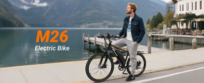 1000W Lightweight Electric Mountain Bike - 50 Mile Range 30MPH 26" E-Bike for Adults - wEbike
