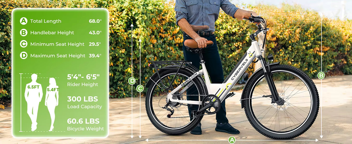 1000W Step-Through Electric Bike with Removable Battery - 80 Mile Range 28MPH City E-Bike - wEbike