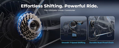 500W Folding Electric Bike with 40 Mile Range - Lightweight 20MPH City E-Bike for Adults - wEbike