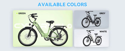 1000W Electric City Bike with 80 Mile Range - 26" 7-Speed E-Bike for Adults with LCD Display - wEbike