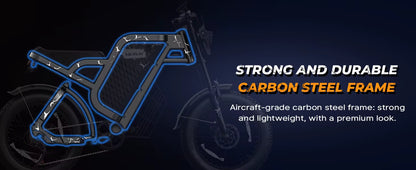 1000W Motorcycle-Style Electric Bike with 60 Mile Range - 28MPH Fat Tire E-Bike for Adults - wEbike