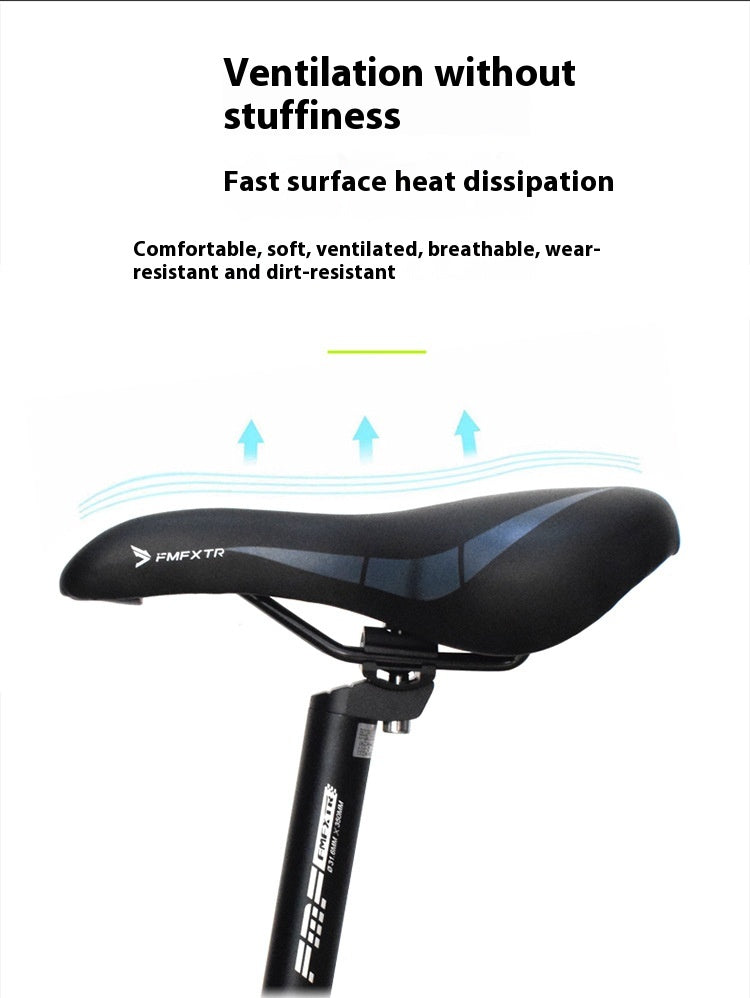 Bike Saddle Seat Cushion – Universal, Breathable PU Leather Memory Foam - wEbike