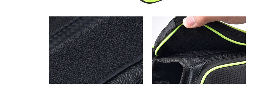 Bike Frame Bag with Phone Holder - Waterproof Top Tube Storage for Mountain Bikes - wEbike