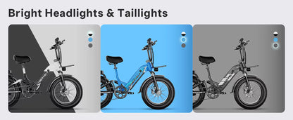 1500W Step-Through Electric Bike with Removable Battery - 80 Mile Range 30MPH Fat Tire E-Bike - wEbike