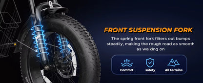 1000W Motorcycle-Style Electric Bike with 60 Mile Range - 28MPH Fat Tire E-Bike for Adults - wEbike