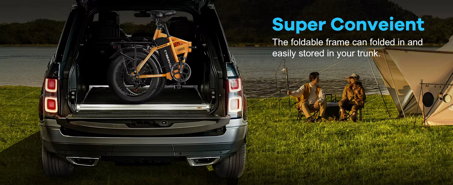 1000W Folding Electric Bike with Removable Battery - 80 Mile Range 28MPH Fat Tire E-Bike - wEbike