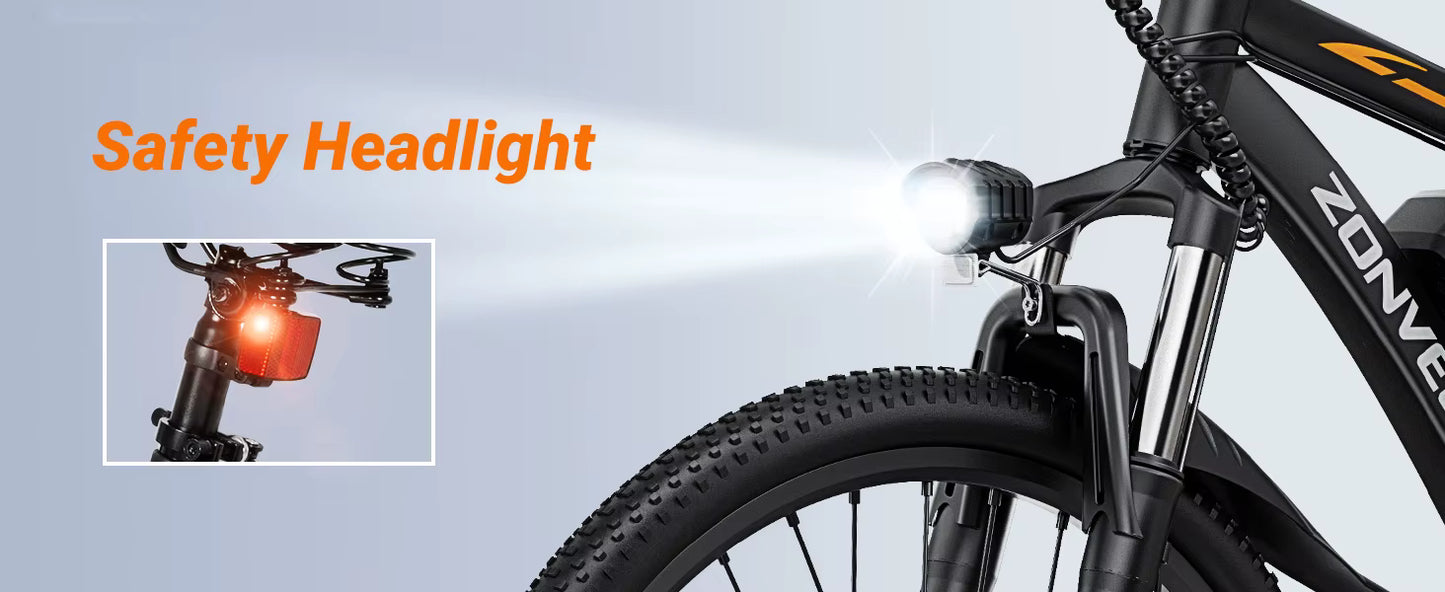 1000W Lightweight Electric Mountain Bike - 50 Mile Range 30MPH 26" E-Bike for Adults - wEbike