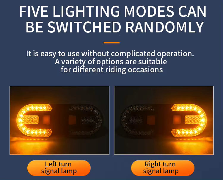 Wireless Bike Turn Signal Rear Light with Remote Control - USB Rechargeable LED Tail Light for Night Riding Safety - wEbike