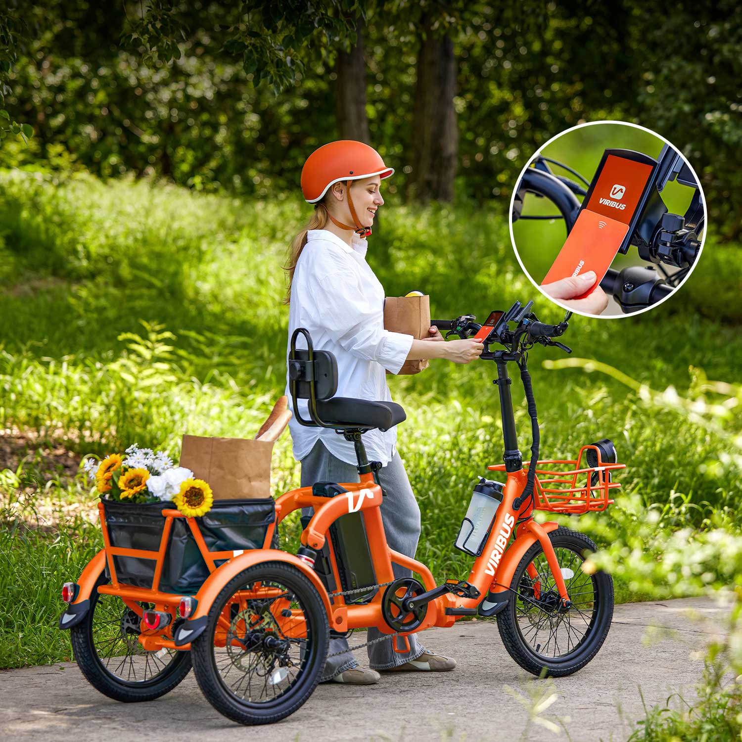 Viribus FC2 Folding Electric Tricycle - 750W 3-Wheel E-Trike with 20" Fat Tires for Adults - wEbike