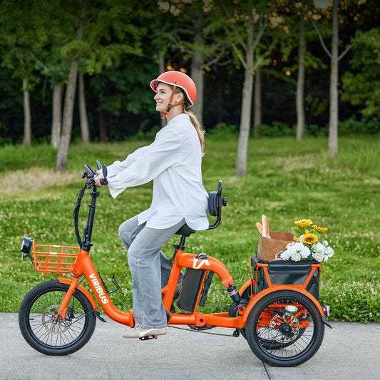 Viribus FC2 Folding Electric Tricycle - 750W 3-Wheel E-Trike with 20" Fat Tires for Adults - wEbike