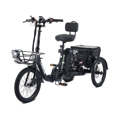 Viribus FC2 Folding Electric Tricycle - 750W 3-Wheel E-Trike with 20" Fat Tires for Adults - wEbike
