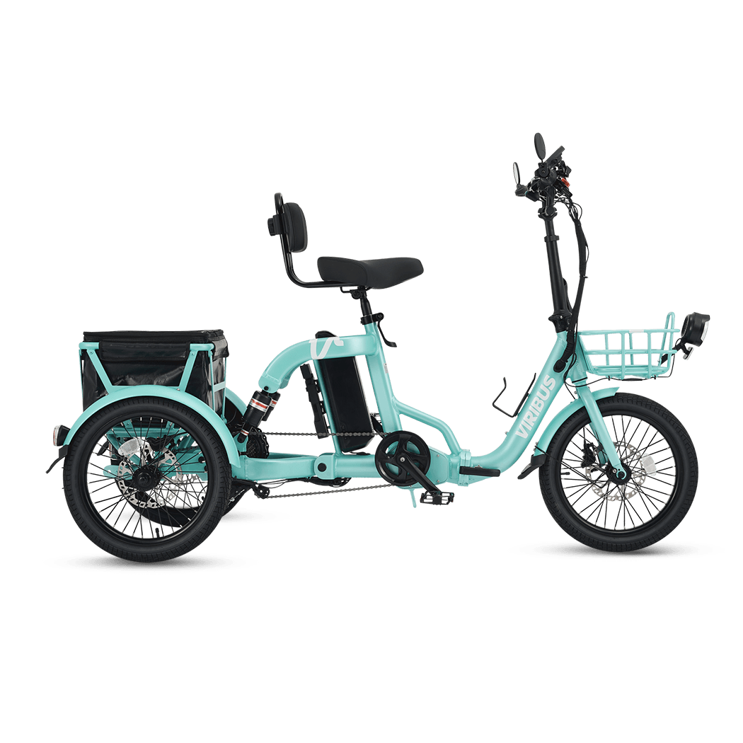 Viribus FC2 Folding Electric Tricycle - 750W 3-Wheel E-Trike with 20" Fat Tires for Adults - wEbike