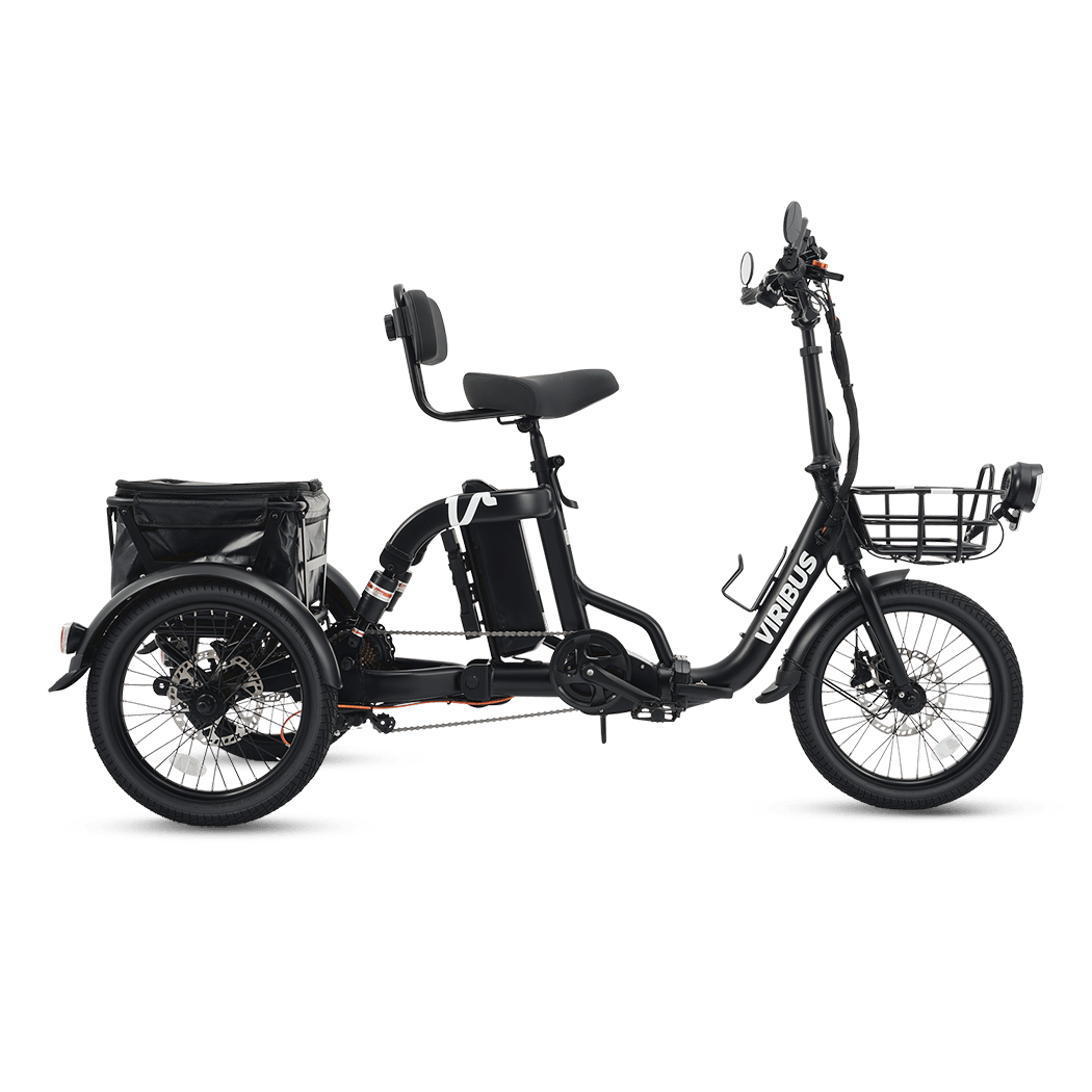 Viribus FC2 Folding Electric Tricycle - 750W 3-Wheel E-Trike with 20" Fat Tires for Adults - wEbike