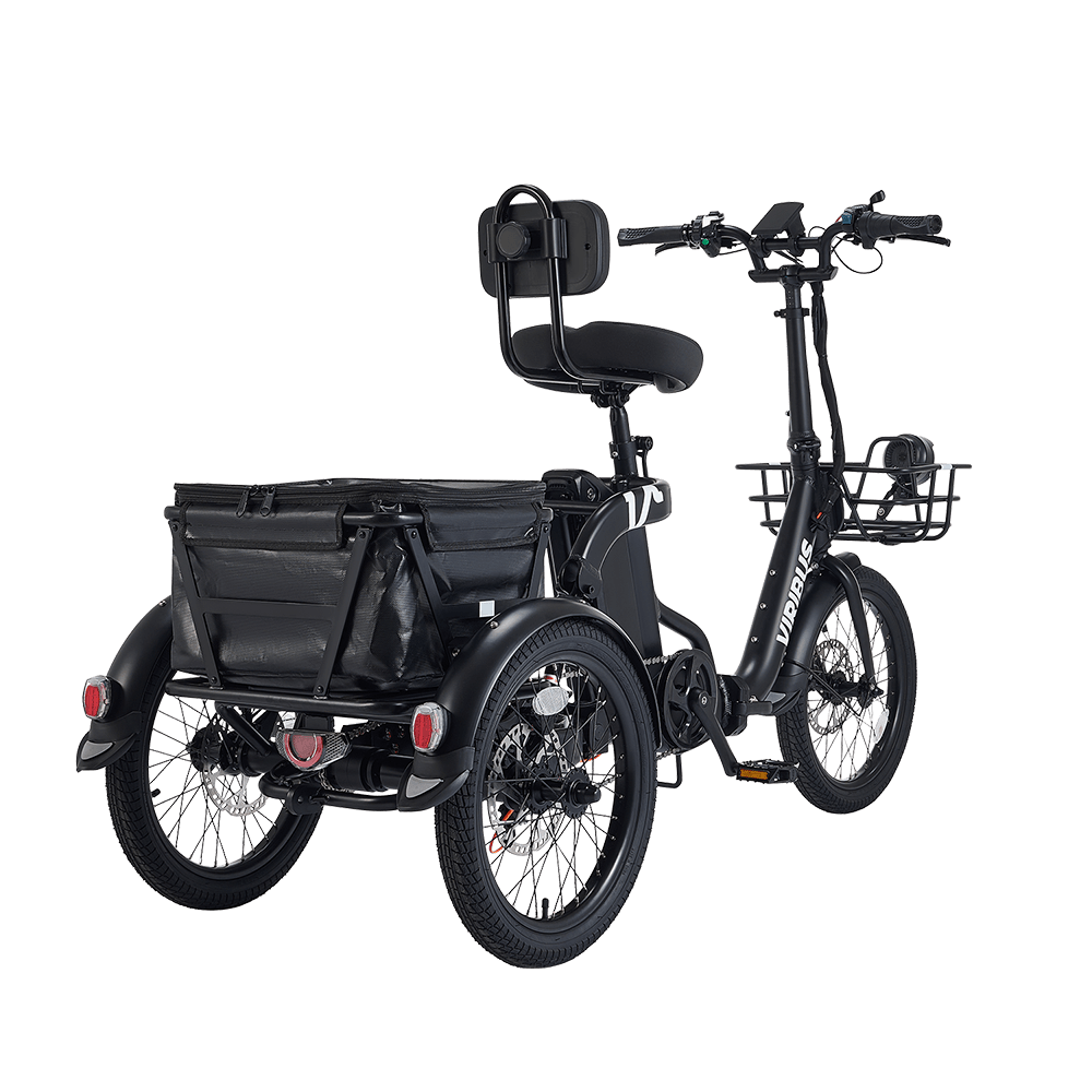 Viribus FC2 Folding Electric Tricycle - 750W 3-Wheel E-Trike with 20" Fat Tires for Adults - wEbike