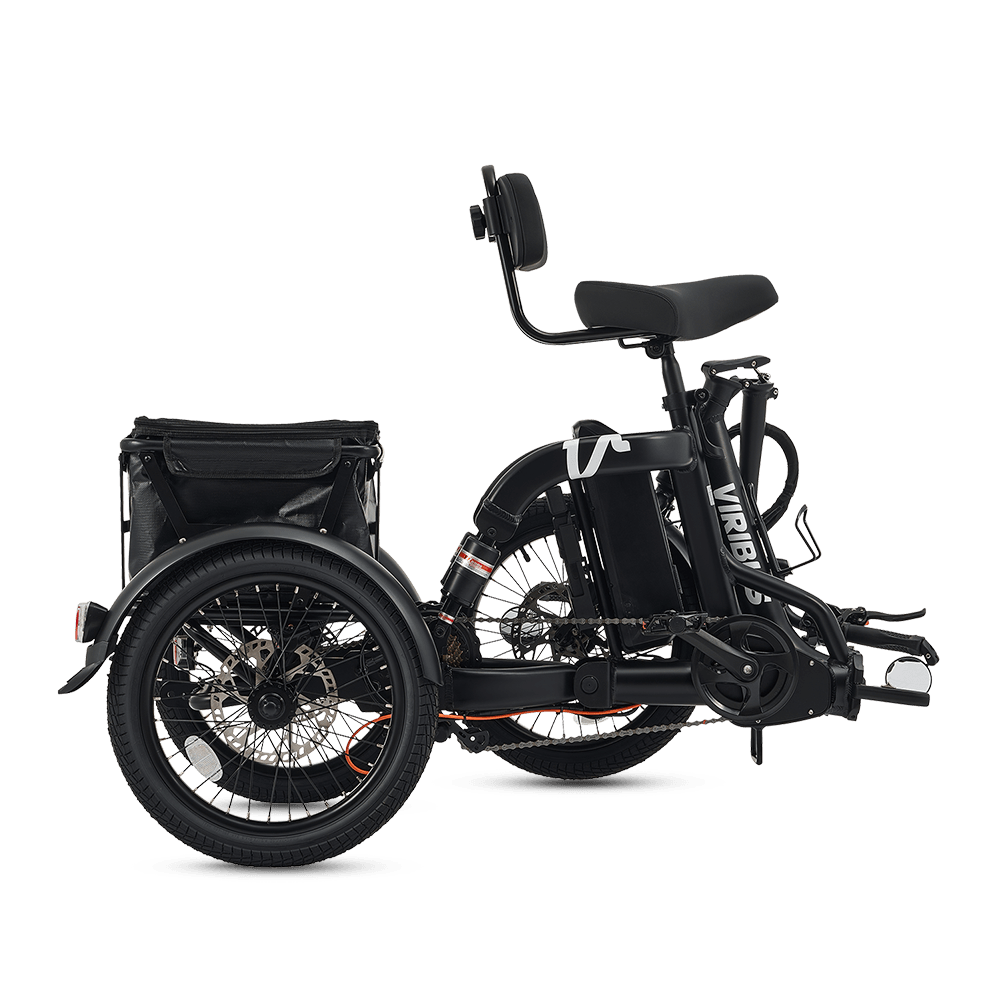 Viribus FC2 Folding Electric Tricycle - 750W 3-Wheel E-Trike with 20" Fat Tires for Adults - wEbike