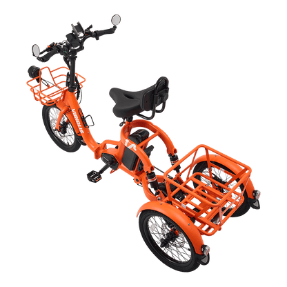 Viribus FC2 Folding Electric Tricycle - 750W 3-Wheel E-Trike with 20" Fat Tires for Adults - wEbike