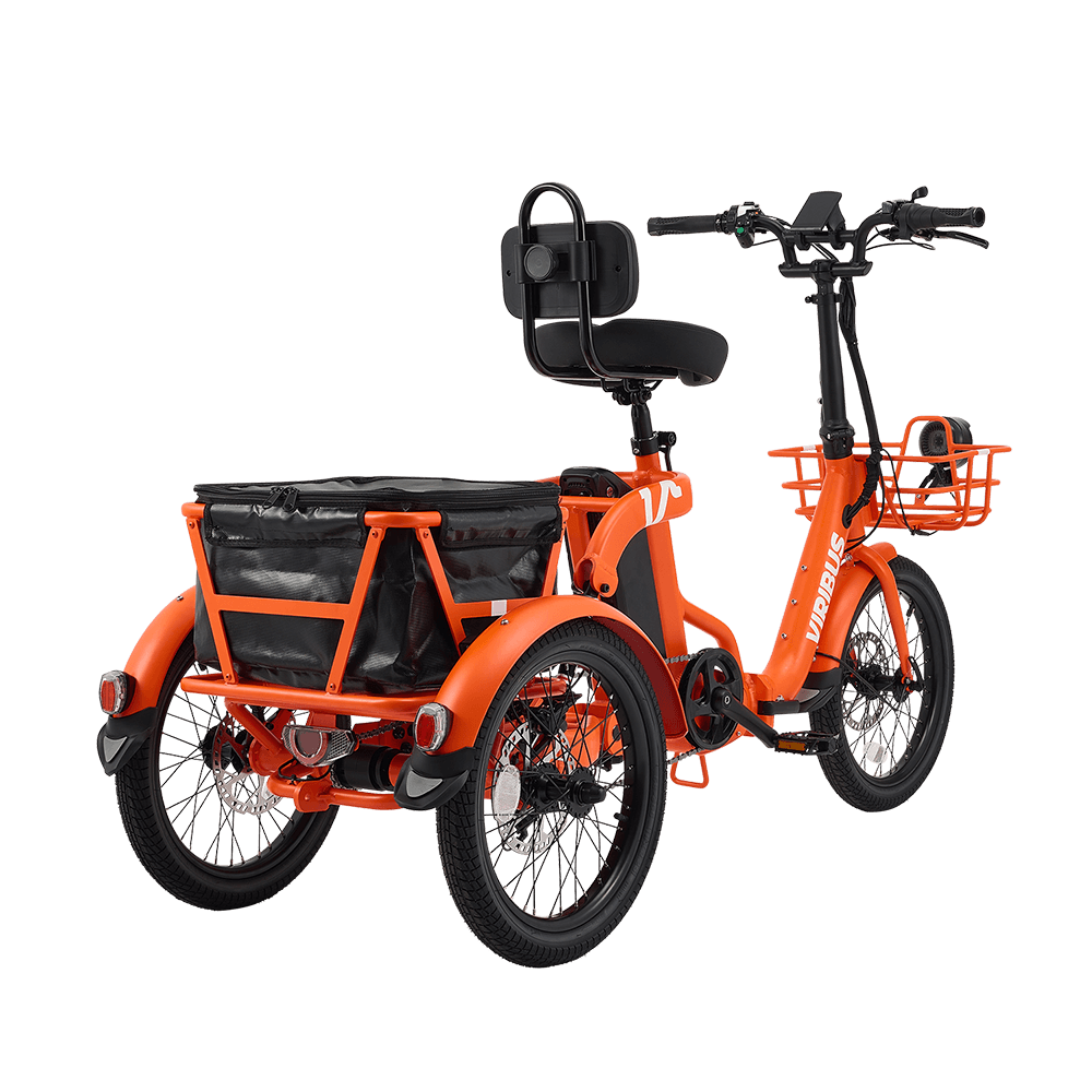 Viribus FC2 Folding Electric Tricycle - 750W 3-Wheel E-Trike with 20" Fat Tires for Adults - wEbike