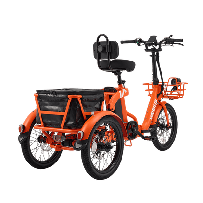 Viribus FC2 Folding Electric Tricycle - 750W 3-Wheel E-Trike with 20" Fat Tires for Adults - wEbike