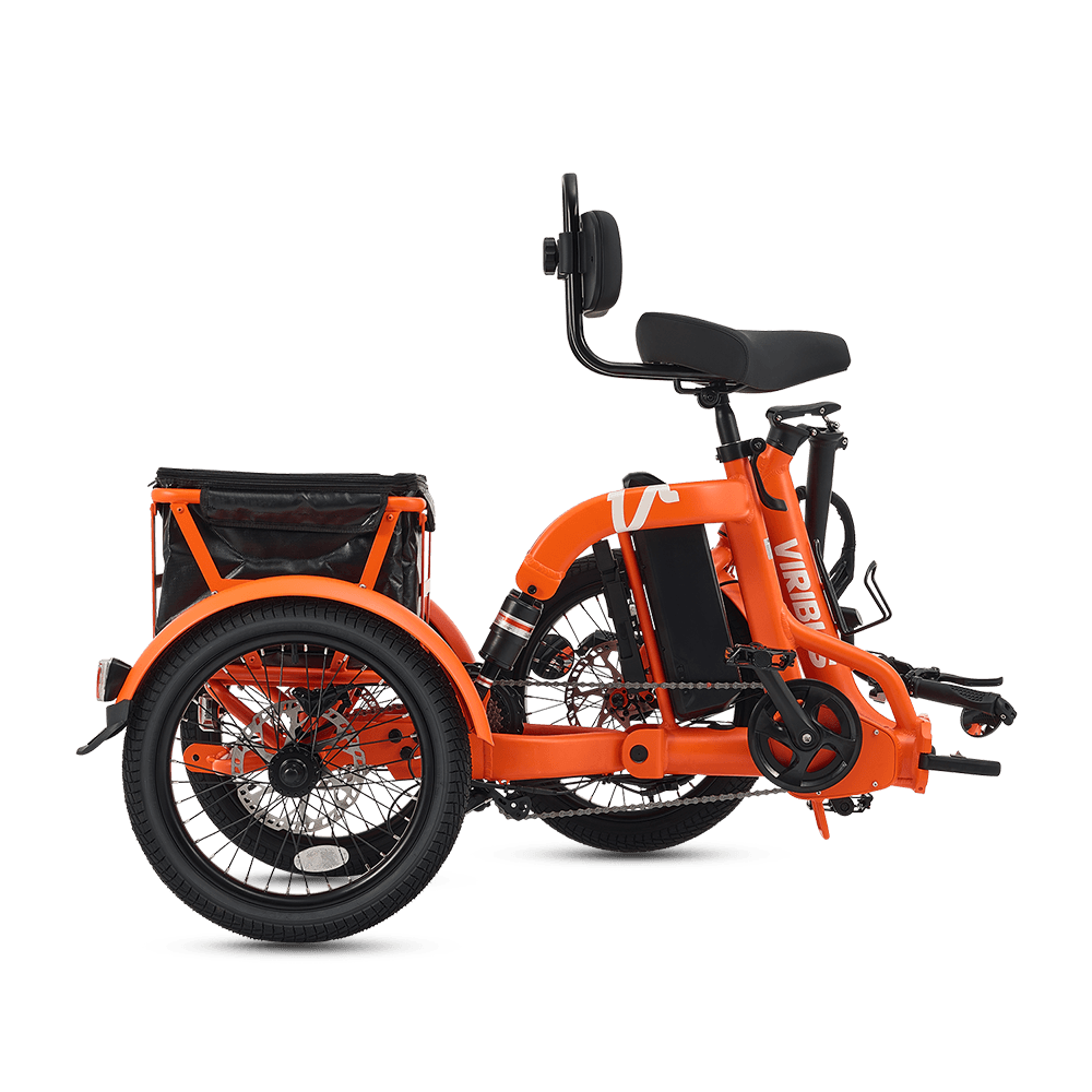 Viribus FC2 Folding Electric Tricycle - 750W 3-Wheel E-Trike with 20" Fat Tires for Adults - wEbike