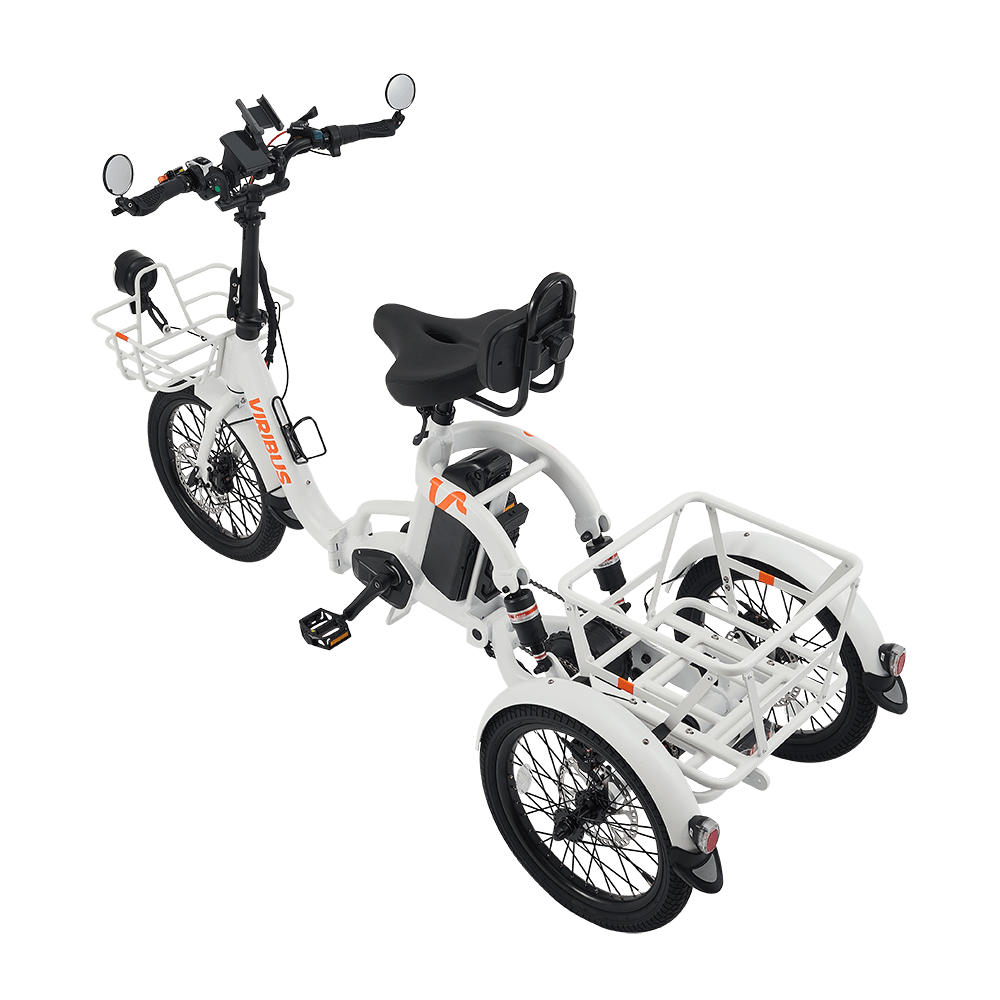 Viribus FC2 Folding Electric Tricycle - 750W 3-Wheel E-Trike with 20" Fat Tires for Adults - wEbike