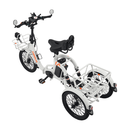 Viribus FC2 Folding Electric Tricycle - 750W 3-Wheel E-Trike with 20" Fat Tires for Adults - wEbike