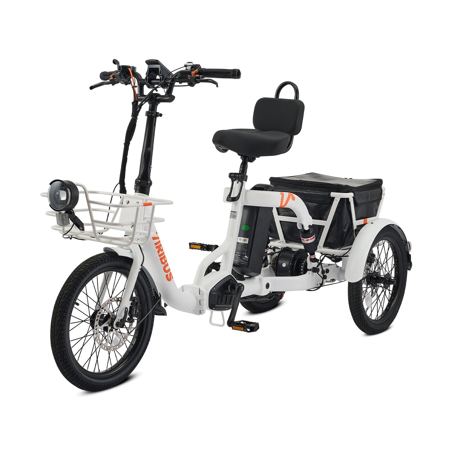 Viribus FC2 Folding Electric Tricycle - 750W 3-Wheel E-Trike with 20" Fat Tires for Adults - wEbike