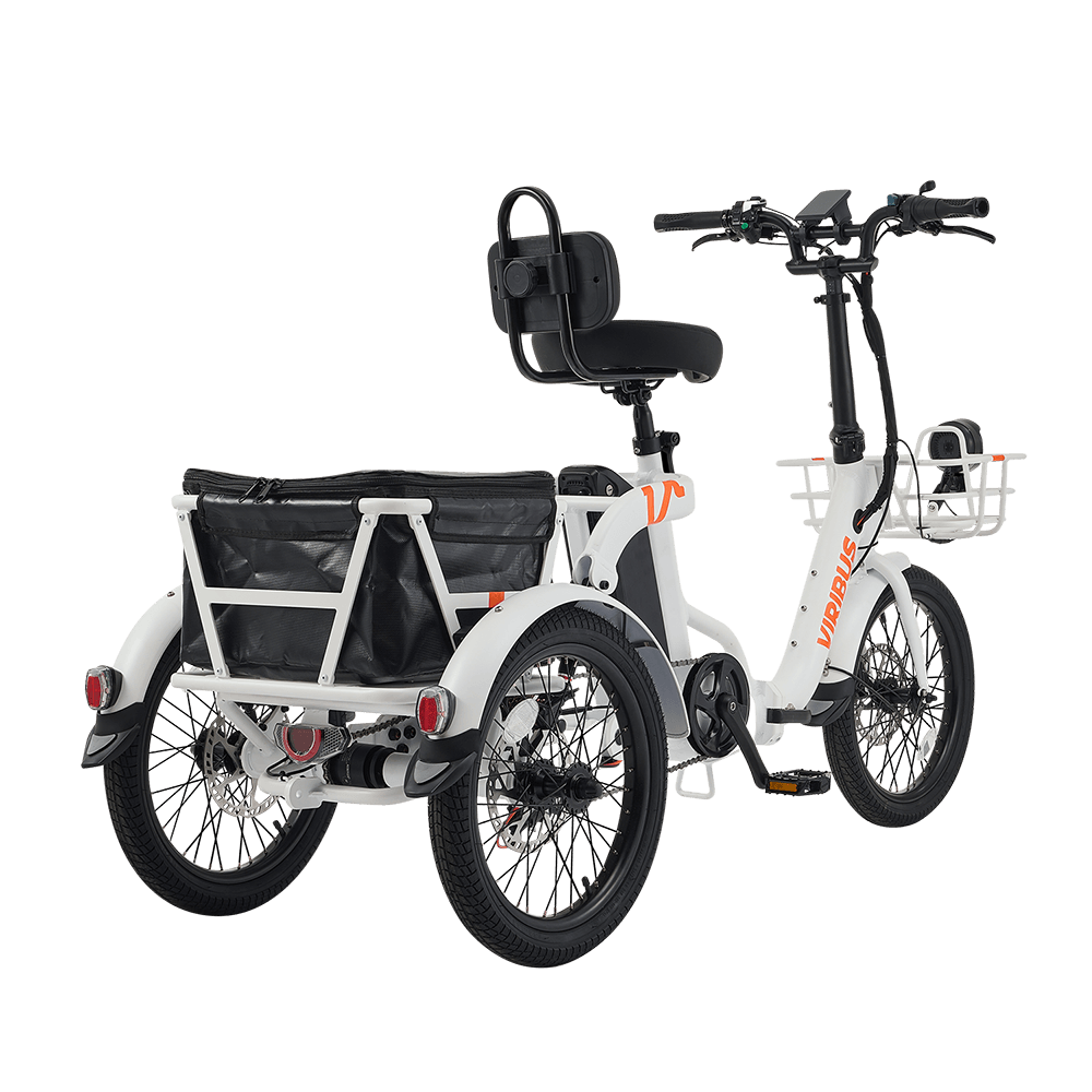 Viribus FC2 Folding Electric Tricycle - 750W 3-Wheel E-Trike with 20" Fat Tires for Adults - wEbike