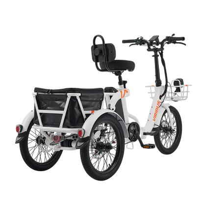 Viribus FC2 Folding Electric Tricycle - 750W 3-Wheel E-Trike with 20" Fat Tires for Adults - wEbike