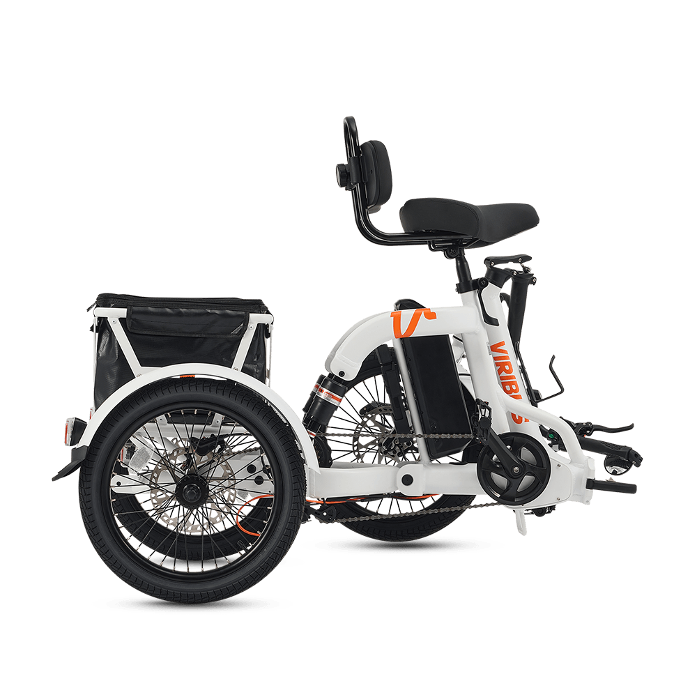 Viribus FC2 Folding Electric Tricycle - 750W 3-Wheel E-Trike with 20" Fat Tires for Adults - wEbike