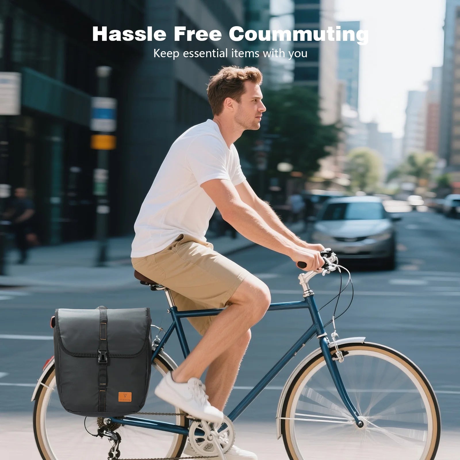 20L Waterproof Bike Rack Bag - Large Capacity Bicycle Pannier for Commuting and Touring - wEbike