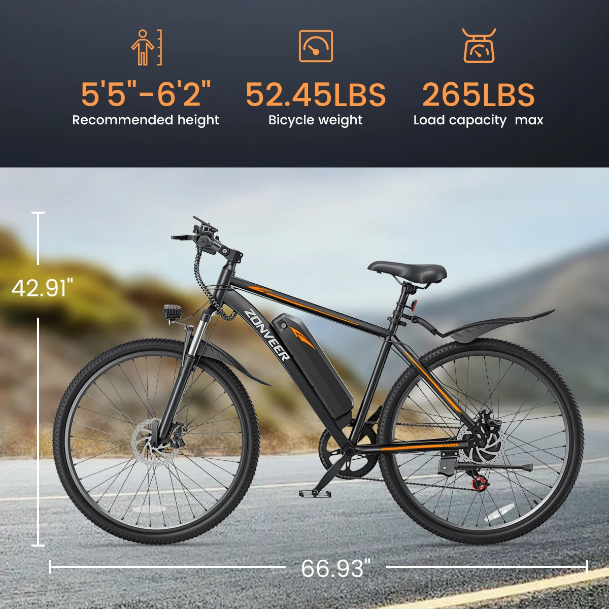 1000W Lightweight Electric Mountain Bike - 50 Mile Range 30MPH 26" E-Bike for Adults - wEbike