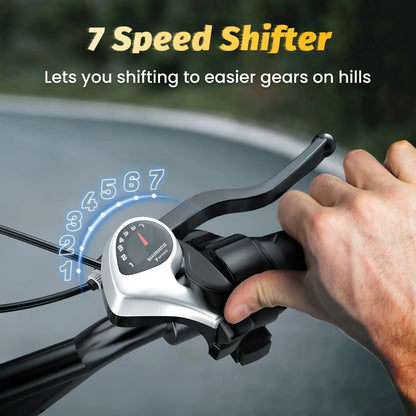 1000W Folding Electric Bike with 80 Mile Range - 28MPH Fat Tire E-Bike with Waterproof Battery - wEbike