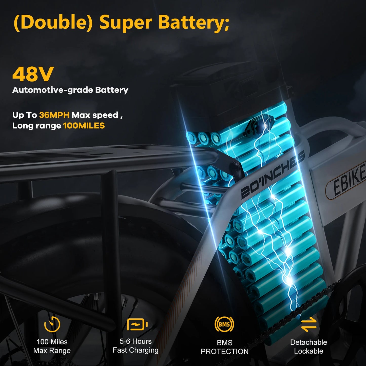 1000W Folding Electric Bike with Removable Battery - 80 Mile Range 28MPH Fat Tire E-Bike - wEbike