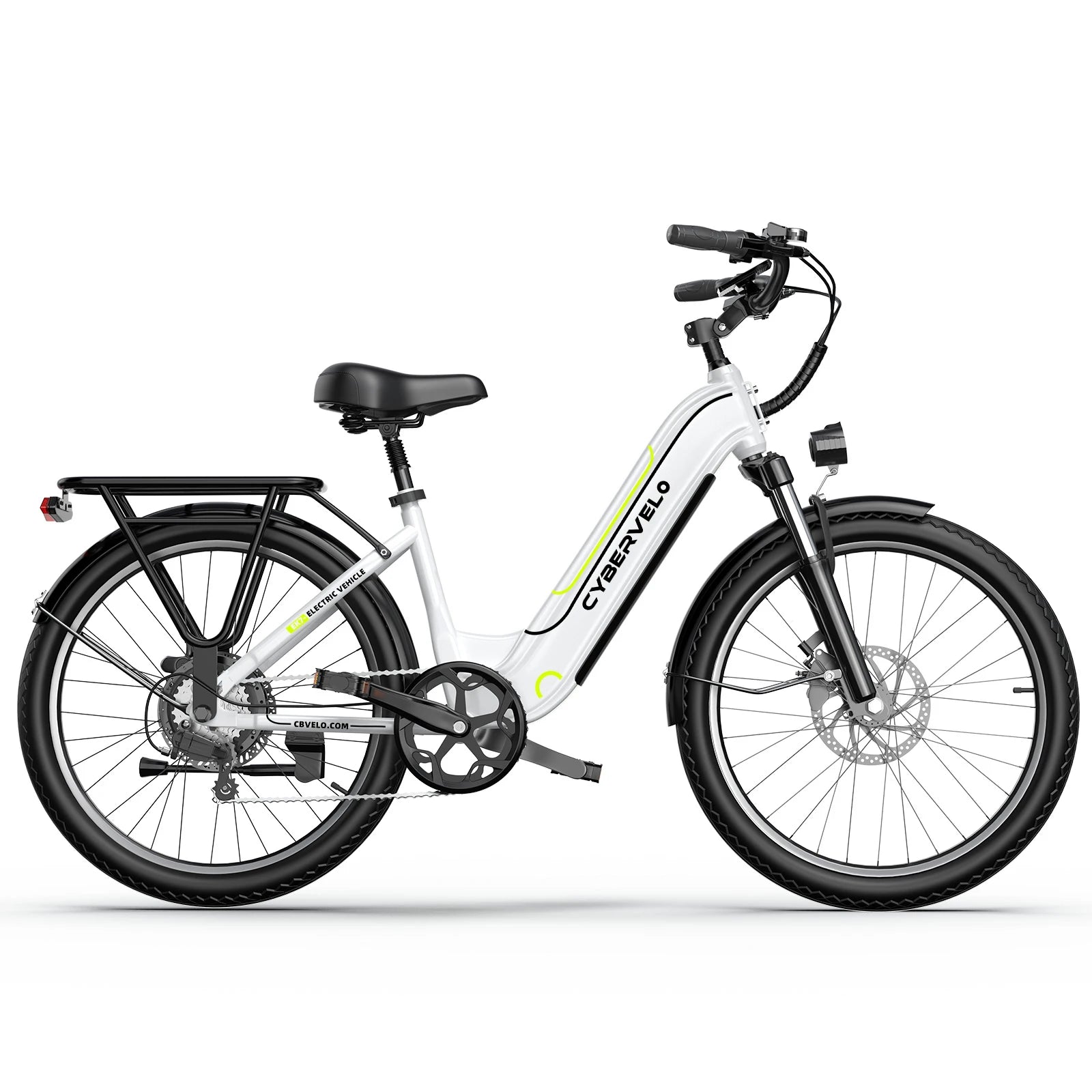 1000W Electric City Bike with 80 Mile Range - 26" 7-Speed E-Bike for Adults with LCD Display - wEbike