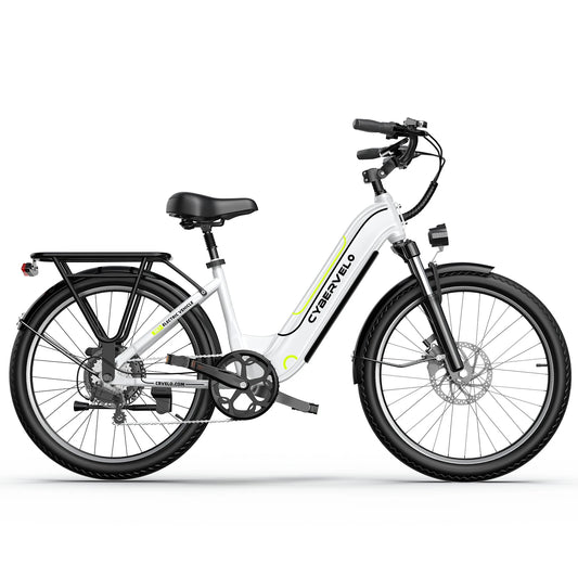 1000W Electric City Bike with 80 Mile Range - 26" 7-Speed E-Bike for Adults with LCD Display - wEbike