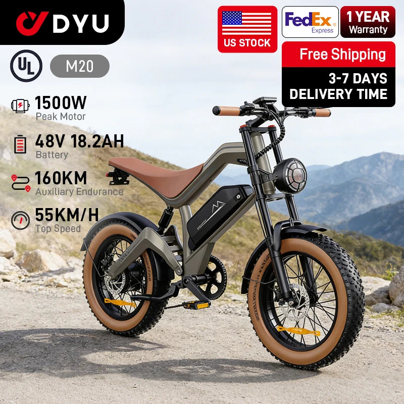 1500W Off-Road Electric Bike with Hydraulic Brakes - 40 Mile Range Fat Tire E-Bike for Adults - wEbike