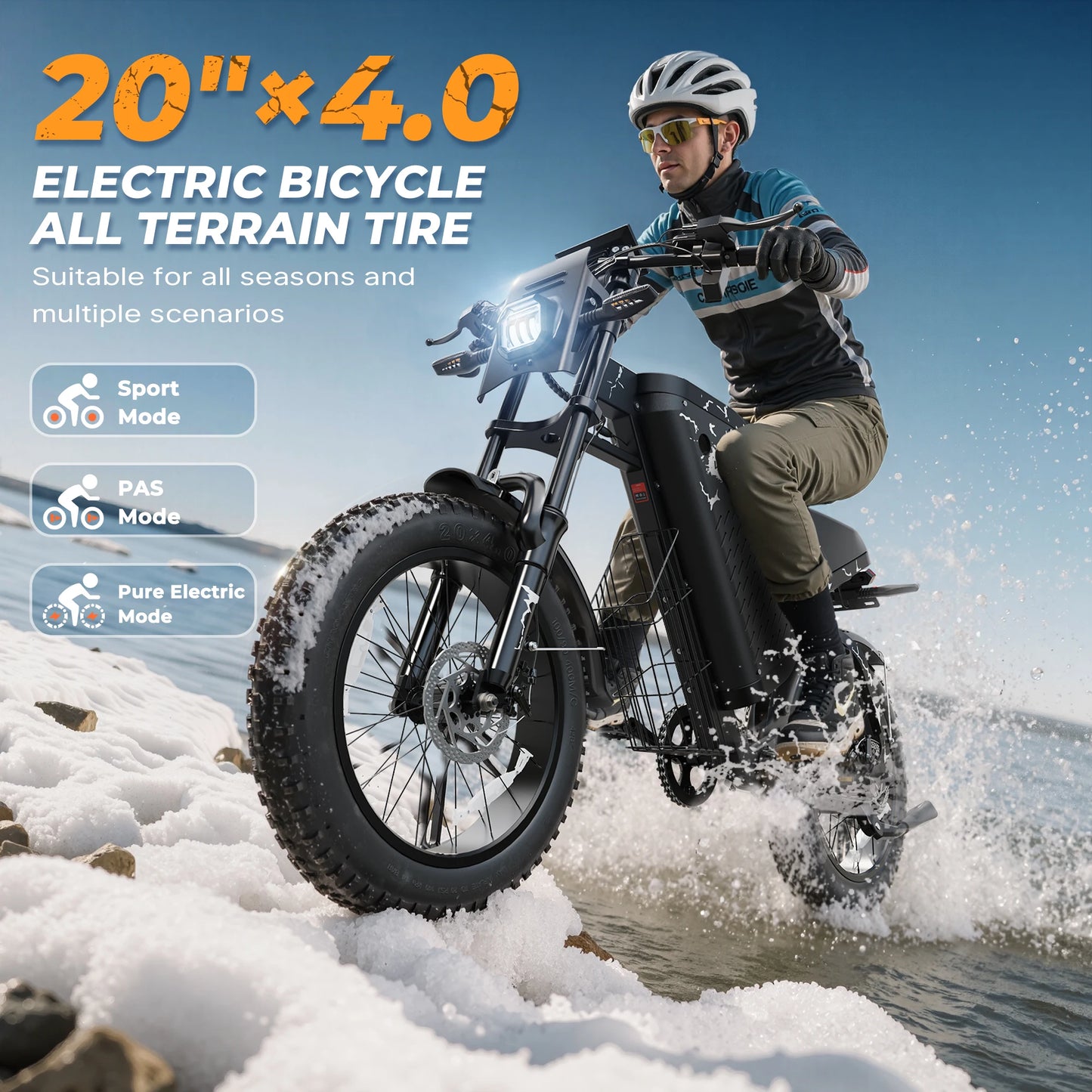 1000W Motorcycle-Style Electric Bike with 60 Mile Range - 28MPH Fat Tire E-Bike for Adults - wEbike