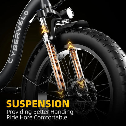 1000W Folding Electric Bike with Removable Battery - 80 Mile Range 28MPH Fat Tire E-Bike - wEbike