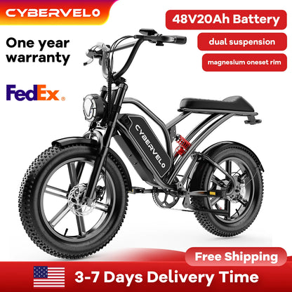 1600W All-Terrain Electric Bike with Fat Tires - 80 Mile Range 30MPH E-Bike for Adults - wEbike