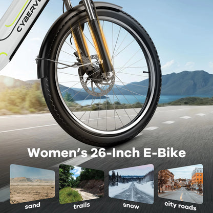 1000W Electric City Bike with 80 Mile Range - 26" 7-Speed E-Bike for Adults with LCD Display - wEbike