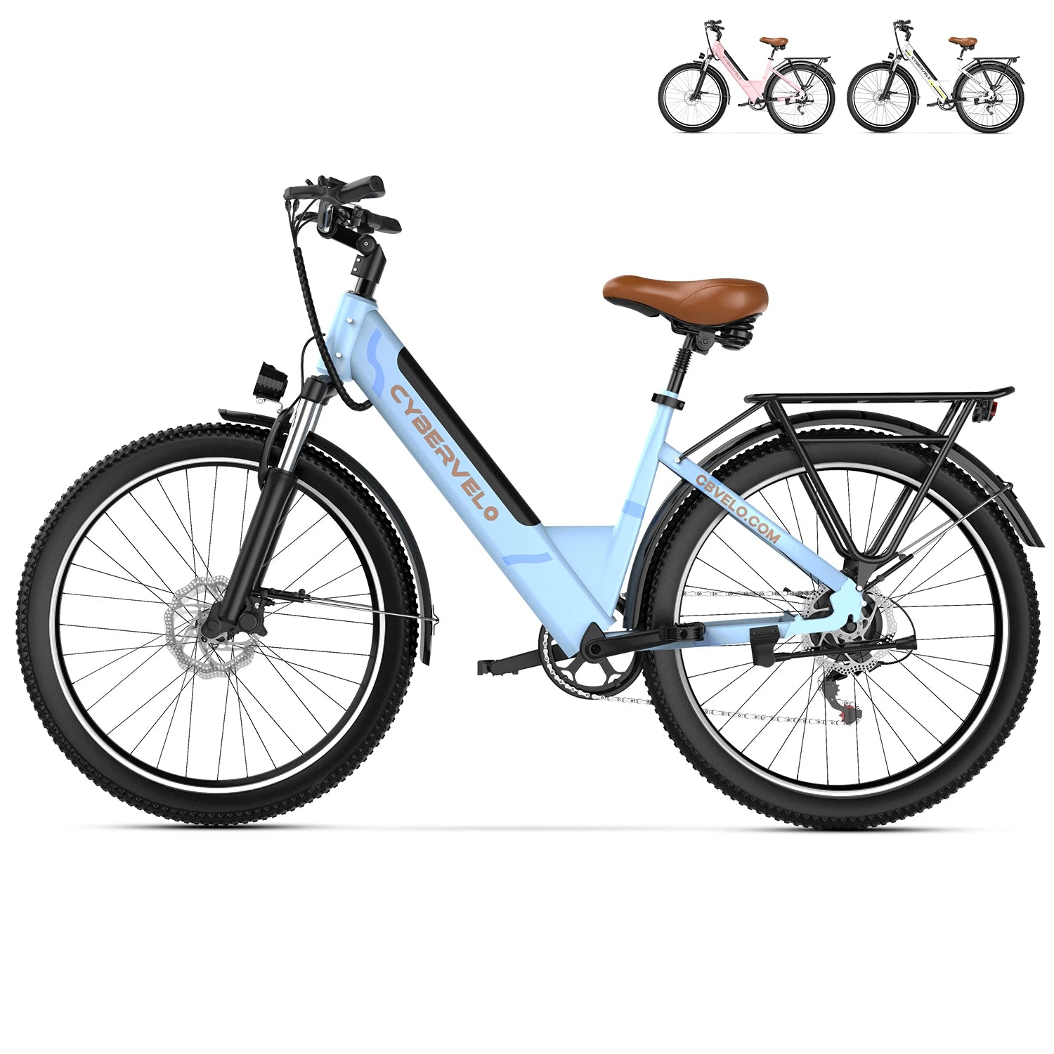 1000W Step-Through Electric Bike with Removable Battery - 80 Mile Range 28MPH City E-Bike - wEbike