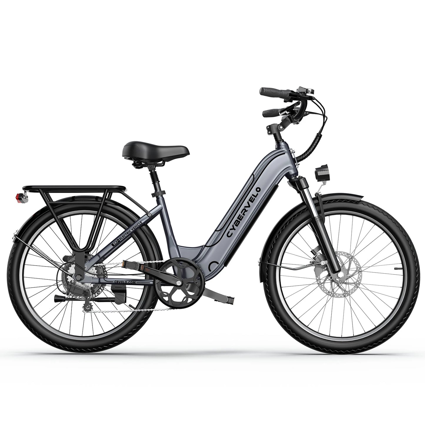 1000W Electric City Bike with 80 Mile Range - 26" 7-Speed E-Bike for Adults with LCD Display - wEbike